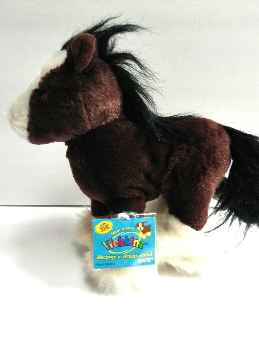 Clydesdale Horse Ganz Webkinz Plush Stuffed Animal HM139 Brown 8.5" H x 5" L NEW